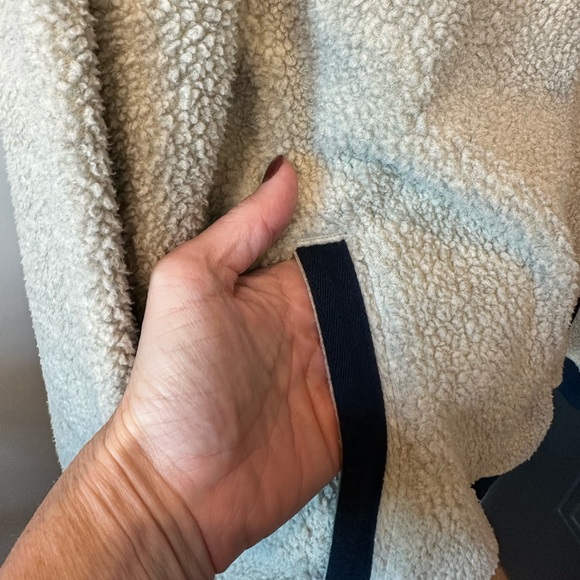 Men’s Patagonia Shearling Fleece Button Pullover, Size Small /Oatmeal Heather - Picture 9 of 15